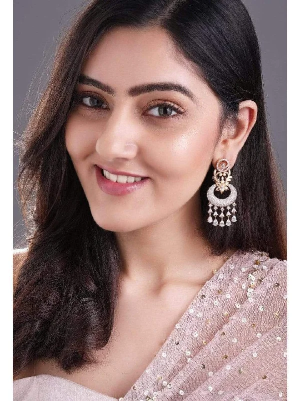 Seasonal Jewelry Deals – Elevate Your Style Rubans Zircon Studded Handcrafted Rose Gold Plated Floral Chandbali Earrings Seasonal Jewelry Deals – Elevate Your Style Rubans Zircon Studded Handcrafted Rose Gold Plated Floral Chandbali Earrings