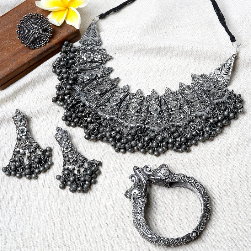 Seasonal Jewelry Sale – Upgrade Your Style Today Teejh Anushri Silver Oxidised Jewelry Gift Set Seasonal Jewelry Sale – Upgrade Your Style Today Teejh Anushri Silver Oxidised Jewelry Gift Set