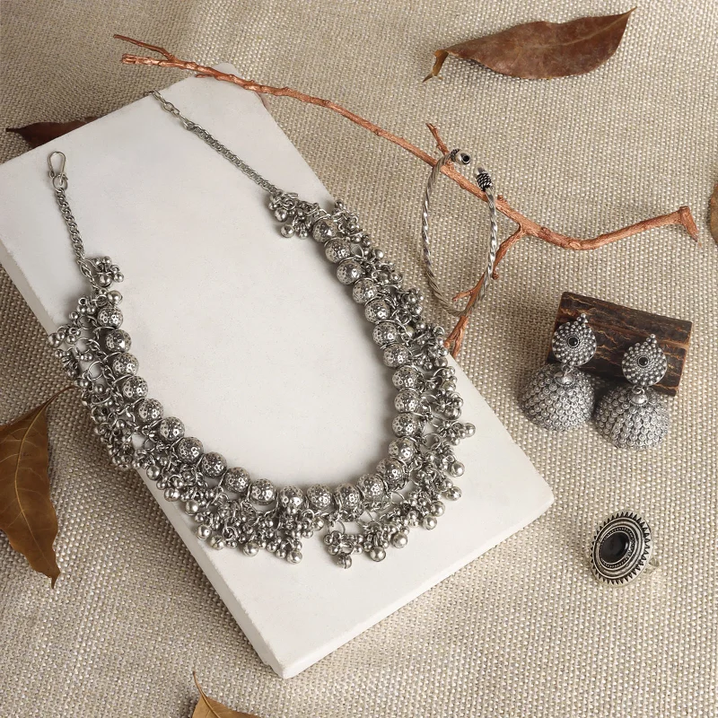 Handcrafted Jewelry Sale – Unique Designs At Low Prices Teejh Bhadravati Oxidised Silver Jewellery Gift Set Handcrafted Jewelry Sale – Unique Designs At Low Prices Teejh Bhadravati Oxidised Silver Jewellery Gift Set