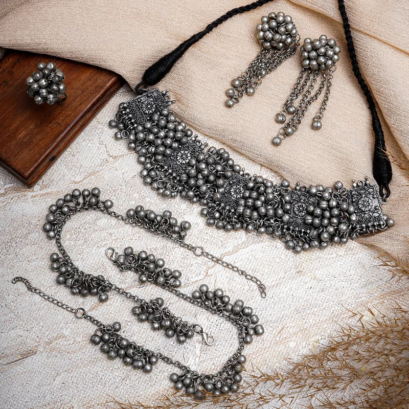 Limited Stock On Premium Jewelry At Low Prices Teejh Manpreet Silver Oxidised Jewelry Gift Set Limited Stock On Premium Jewelry At Low Prices Teejh Manpreet Silver Oxidised Jewelry Gift Set