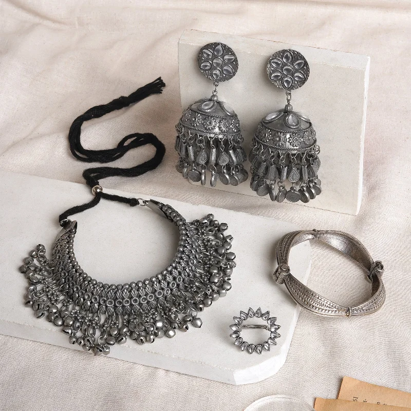 Elegant Jewelry Styles At Budget-Friendly Prices Teejh Pataliputra Oxidised Silver Jewellery Gift Set Elegant Jewelry Styles At Budget-Friendly Prices Teejh Pataliputra Oxidised Silver Jewellery Gift Set
