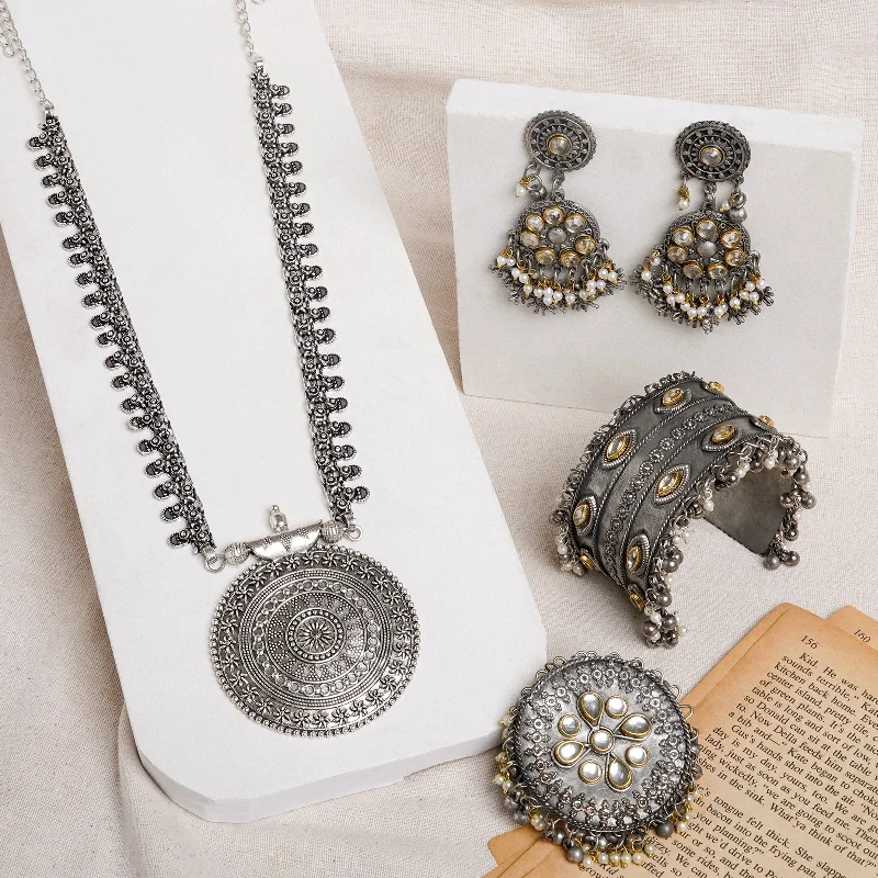 Premium Jewelry Now Available At Special Discounts Teejh Puri Oxidised Silver Jewellery Gift Set Premium Jewelry Now Available At Special Discounts Teejh Puri Oxidised Silver Jewellery Gift Set