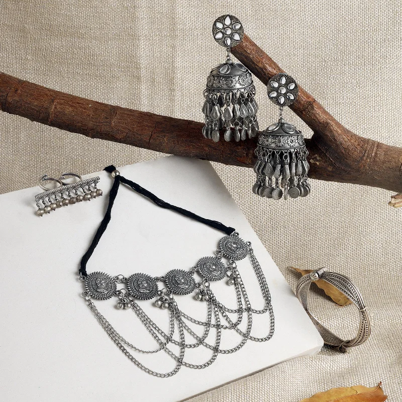 Timeless Elegance Now At Special Discounts Teejh Rashtrakuta Oxidised Silver Jewellery Gift Set Timeless Elegance Now At Special Discounts Teejh Rashtrakuta Oxidised Silver Jewellery Gift Set