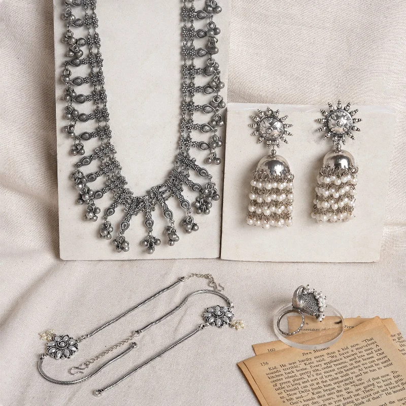 Fine Jewelry, Limited-Time Offers Available Teejh Varanasi Oxidised Silver Jewellery Gift Set Fine Jewelry, Limited-Time Offers Available Teejh Varanasi Oxidised Silver Jewellery Gift Set