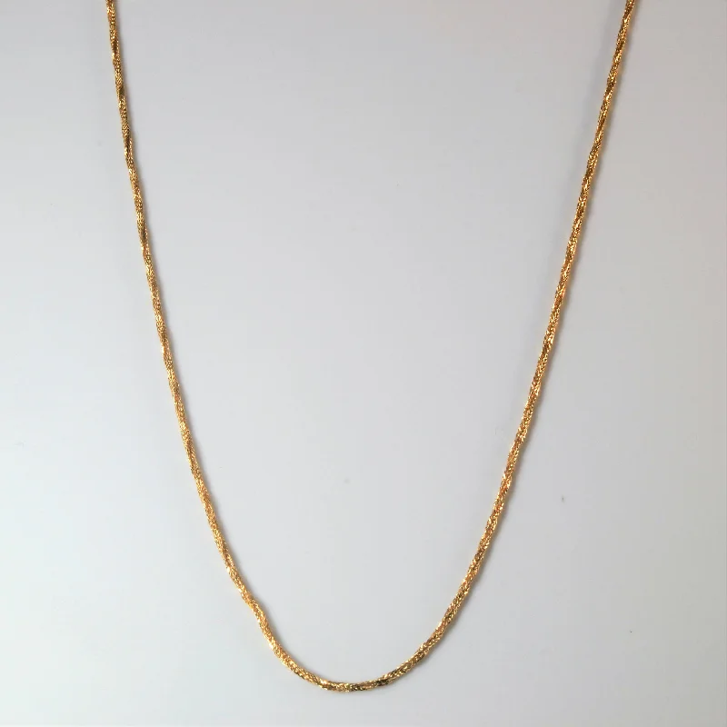 Your Perfect Accessory Now At The Best Price 10k Yellow Gold Twisted Wheat Chain | 18" | Your Perfect Accessory Now At The Best Price 10k Yellow Gold Twisted Wheat Chain | 18" |