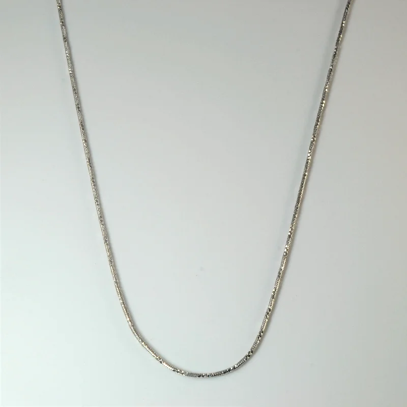 Shine In Style – Shop Jewelry Discounts Today 14k White Gold Sparkle Cut Snake Chain | 16" | Shine In Style – Shop Jewelry Discounts Today 14k White Gold Sparkle Cut Snake Chain | 16" |