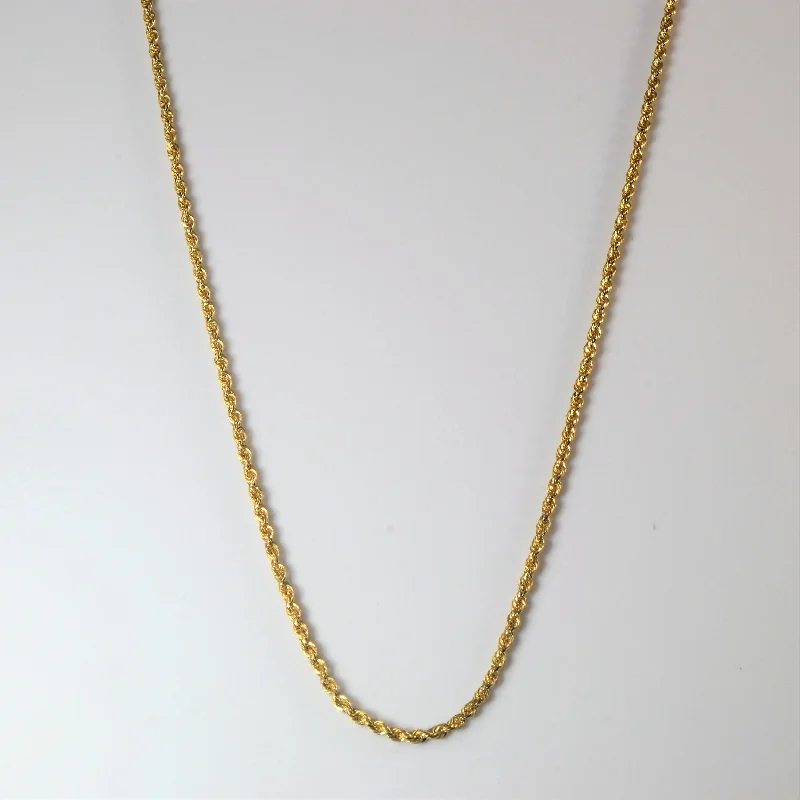 Elegant Necklaces And Bracelets At Limited-Time Offers 10k Yellow Gold Rope Chain | 17" | Elegant Necklaces And Bracelets At Limited-Time Offers 10k Yellow Gold Rope Chain | 17" |