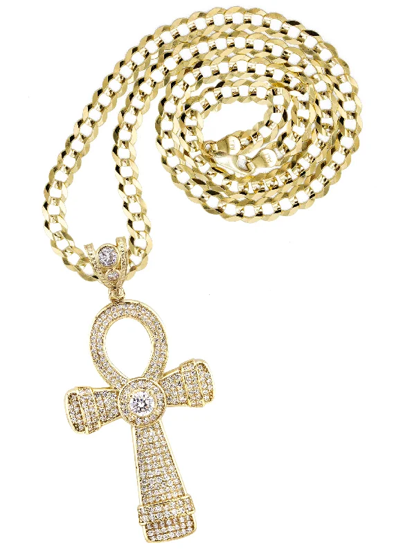Luxury Jewelry At Unbeatable Discounts 10K Yellow Gold Ankh Necklace | Small 10 Grams - Large 28 Grams Luxury Jewelry At Unbeatable Discounts 10K Yellow Gold Ankh Necklace | Small 10 Grams - Large 28 Grams
