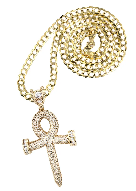 Huge Savings On Timeless Jewelry Collections 10K Yellow Gold Ankh Necklace | Small 11 Grams - Large 21 Grams Huge Savings On Timeless Jewelry Collections 10K Yellow Gold Ankh Necklace | Small 11 Grams - Large 21 Grams