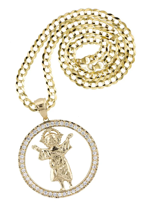 Personalized Jewelry Sale – Meaningful Gifts At Great Prices 10K Yellow Gold Baby Jesus Necklace | Small 12 Grams - Large 19 Grams Personalized Jewelry Sale – Meaningful Gifts At Great Prices 10K Yellow Gold Baby Jesus Necklace | Small 12 Grams - Large 19 Grams