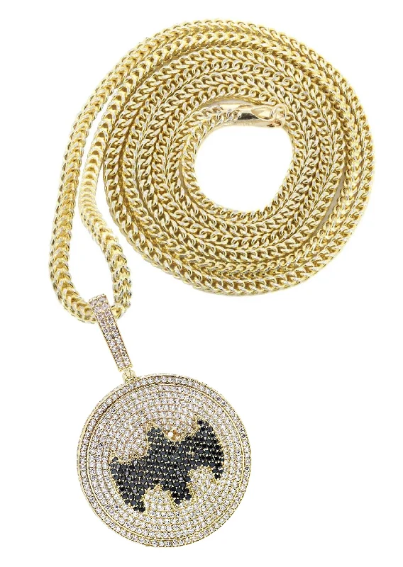 Flash Sale On Exquisite Jewelry – Don't Miss Out 10K Yellow Gold Batman Sign Necklace | Appx. 20.6 Grams Flash Sale On Exquisite Jewelry – Don't Miss Out 10K Yellow Gold Batman Sign Necklace | Appx. 20.6 Grams