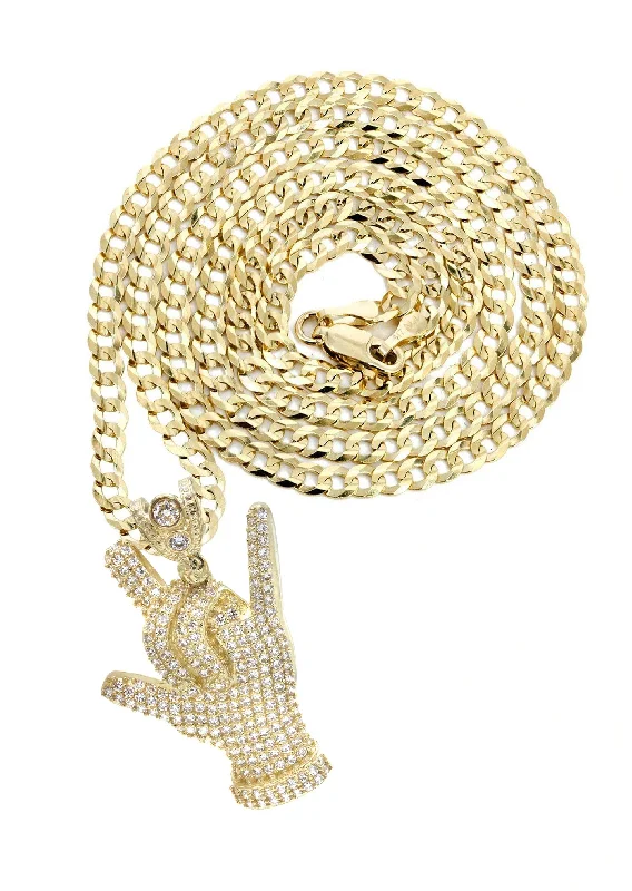 Special Offers On Handcrafted And Designer Jewelry 10K Yellow Gold Hand Horns Necklace | Appx. 16.4 Grams Special Offers On Handcrafted And Designer Jewelry 10K Yellow Gold Hand Horns Necklace | Appx. 16.4 Grams