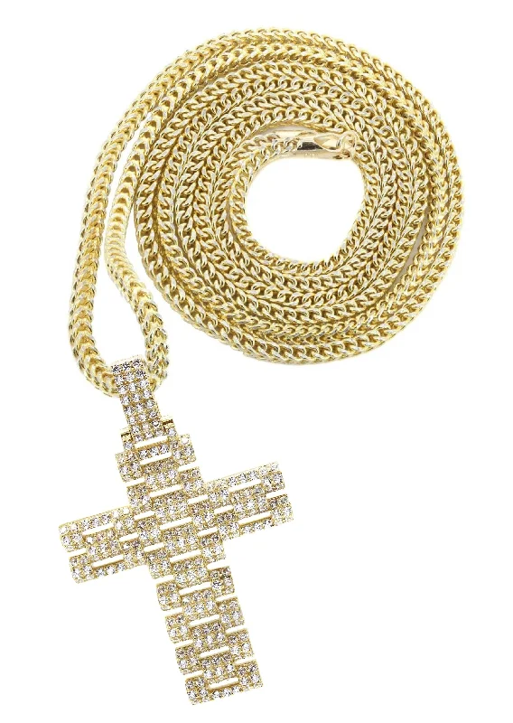 Seasonal Jewelry Sale – Upgrade Your Collection 10K Yellow Gold Cross Necklace | Appx. 17.3 Grams Seasonal Jewelry Sale – Upgrade Your Collection 10K Yellow Gold Cross Necklace | Appx. 17.3 Grams
