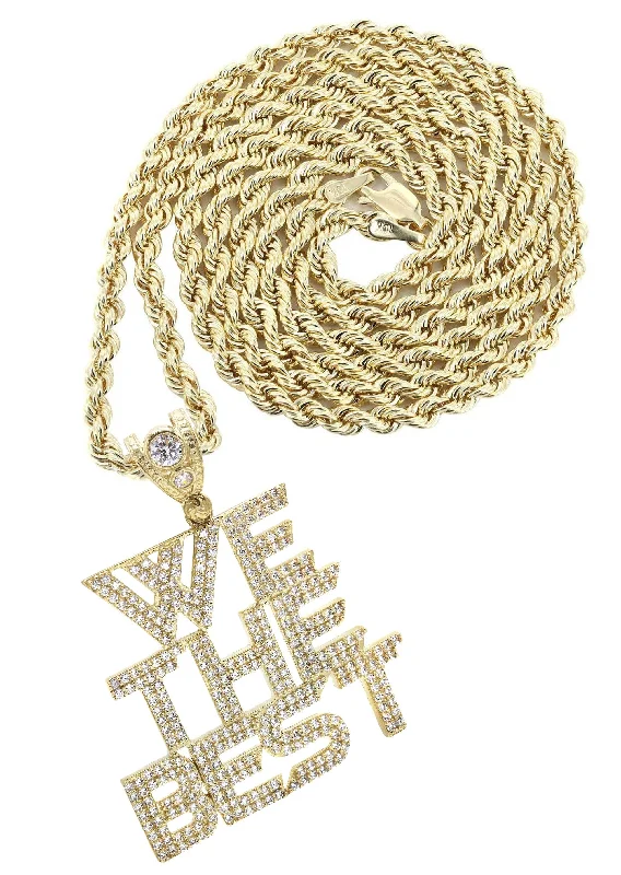 Accessorize For Less – Luxury Jewelry At Affordable Prices 10K Yellow Gold "We The Best" Necklace | Appx. 18.6 Grams Accessorize For Less – Luxury Jewelry At Affordable Prices 10K Yellow Gold "We The Best" Necklace | Appx. 18.6 Grams