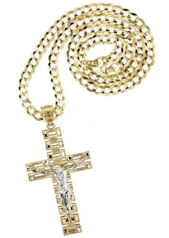 Fashion-Forward Jewelry At Incredible Prices 10K Yellow Gold Cross Necklace | Small 9 Grams - Large 17 Grams Fashion-Forward Jewelry At Incredible Prices 10K Yellow Gold Cross Necklace | Small 9 Grams - Large 17 Grams