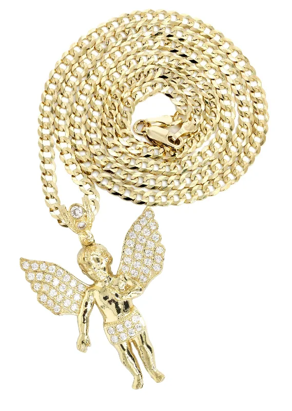 Exclusive Jewelry Markdowns – Limited-Time Offer 10K Yellow Gold Angel Necklace | Appx. 15.8 Grams Exclusive Jewelry Markdowns – Limited-Time Offer 10K Yellow Gold Angel Necklace | Appx. 15.8 Grams