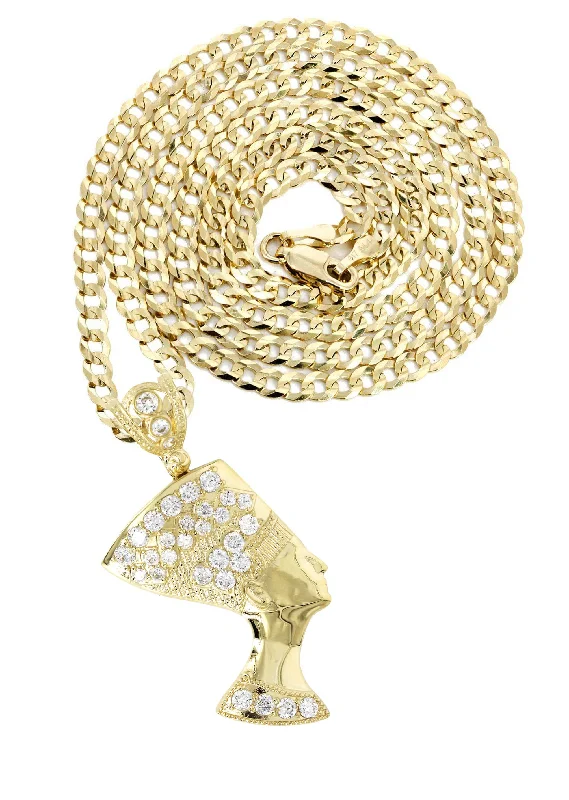 Bold And Beautiful Jewelry Now At Irresistible Prices 10K Yellow Gold Nefertiti Necklace | Appx. 20.7 Grams Bold And Beautiful Jewelry Now At Irresistible Prices 10K Yellow Gold Nefertiti Necklace | Appx. 20.7 Grams