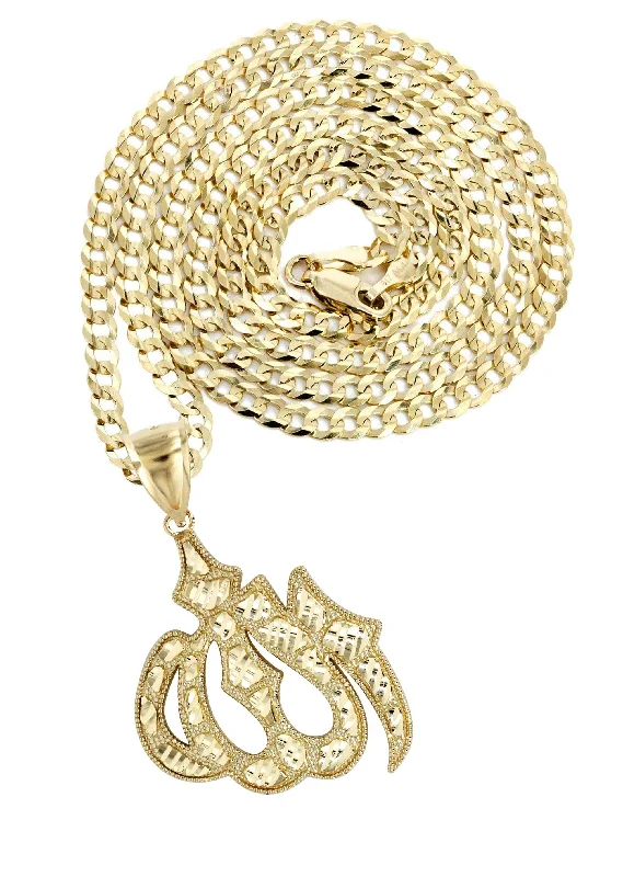 High-End Sparkle, Low-End Prices – Jewelry Sale Live 10K Yellow Gold Allah Necklace | Appx. 17 Grams High-End Sparkle, Low-End Prices – Jewelry Sale Live 10K Yellow Gold Allah Necklace | Appx. 17 Grams