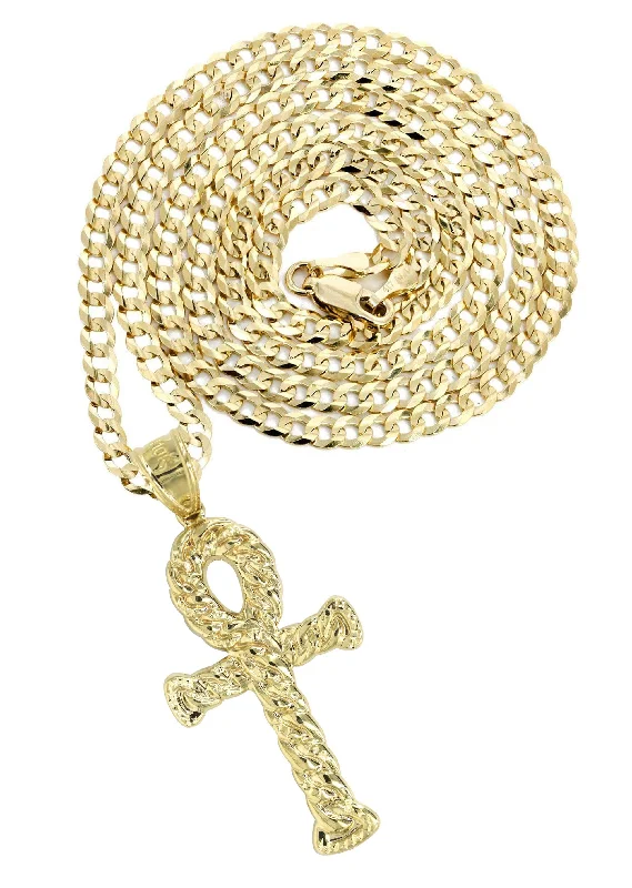 The Perfect Jewelry Piece At The Perfect Discount 10K Yellow Gold Ankh Necklace | Appx. 13.1 Grams The Perfect Jewelry Piece At The Perfect Discount 10K Yellow Gold Ankh Necklace | Appx. 13.1 Grams