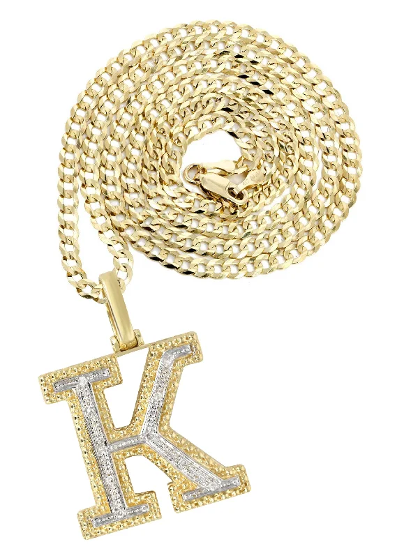 Personalized Jewelry Sale – Unique Pieces At Great Prices Diamond 10K Yellow Gold Letter "K" Necklace | Appx. 14.9 Grams Personalized Jewelry Sale – Unique Pieces At Great Prices Diamond 10K Yellow Gold Letter "K" Necklace | Appx. 14.9 Grams