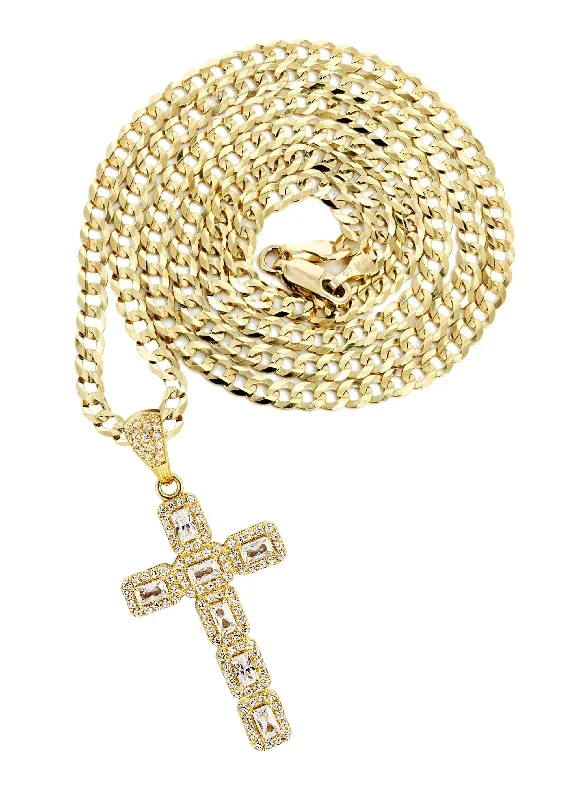 Don't Miss Out On Jaw-Dropping Jewelry Discounts 10K Yellow Gold Cross 3 Necklace | Appx. 14.7 Grams Don't Miss Out On Jaw-Dropping Jewelry Discounts 10K Yellow Gold Cross 3 Necklace | Appx. 14.7 Grams
