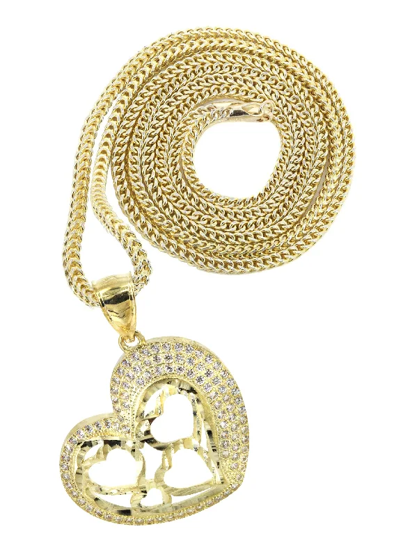 High-End Jewelry, Now More Affordable Than Ever 10K Yellow Gold Heart Necklace | Appx. 15 Grams High-End Jewelry, Now More Affordable Than Ever 10K Yellow Gold Heart Necklace | Appx. 15 Grams