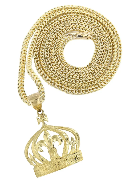 Trending Jewelry Now At Unbeatable Prices 10K Yellow Gold Crown Necklace | Appx. 20.2 Grams Trending Jewelry Now At Unbeatable Prices 10K Yellow Gold Crown Necklace | Appx. 20.2 Grams