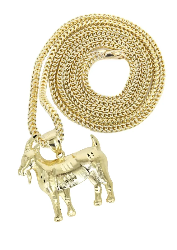 Your Perfect Accessory Now At The Best Price 10K Yellow Gold Goat Necklace | Appx. 14.1 Grams Your Perfect Accessory Now At The Best Price 10K Yellow Gold Goat Necklace | Appx. 14.1 Grams