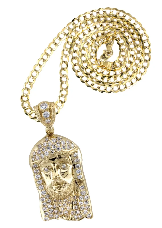 Shop Stylish Jewelry Now And Save Big 10K Yellow Gold Jesus Head Necklace | Small 12 Grams - Large 27 Grams Shop Stylish Jewelry Now And Save Big 10K Yellow Gold Jesus Head Necklace | Small 12 Grams - Large 27 Grams