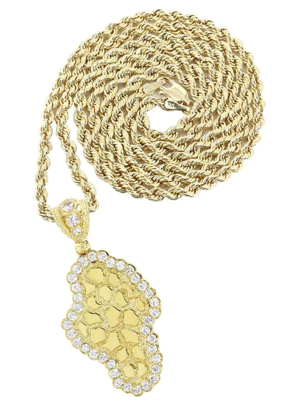 Sparkle On A Budget – Fine Jewelry For Less 10K Yellow Gold Nugget Necklace | Appx. 17.2 Grams Sparkle On A Budget – Fine Jewelry For Less 10K Yellow Gold Nugget Necklace | Appx. 17.2 Grams