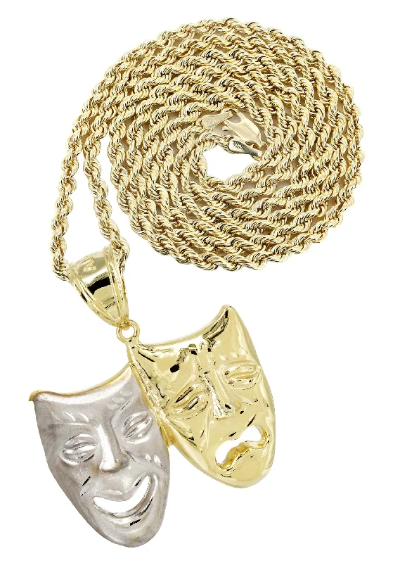 Jewelry Deals That Sparkle – Shop Today 10K Yellow Gold Theater Masks Necklace | Appx. 15.8 Grams Jewelry Deals That Sparkle – Shop Today 10K Yellow Gold Theater Masks Necklace | Appx. 15.8 Grams
