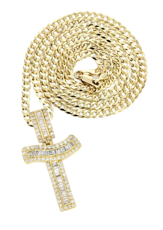 Shop Fine Jewelry With Amazing Deals 14K Yellow Gold Letter "T" Baguette Diamond Necklace | 1.85 Carats Shop Fine Jewelry With Amazing Deals 14K Yellow Gold Letter "T" Baguette Diamond Necklace | 1.85 Carats