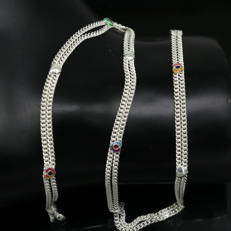 Your Dream Jewelry At Dream Prices 18" long handmade sterling silver amazing baby kids waist chain, excellent customized design baby kids unisex belly chain wch08 Your Dream Jewelry At Dream Prices 18" long handmade sterling silver amazing baby kids waist chain, excellent customized design baby kids unisex belly chain wch08