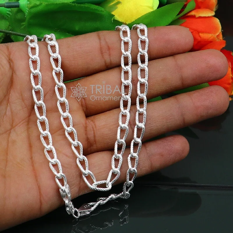 Discover Unique Jewelry With Special Limited-Time Offers 20" 5 mm 925 sterling silver handmade amazing unique trendy style chain necklace excellent gifting jewelry for men's women's chain ch227 Discover Unique Jewelry With Special Limited-Time Offers 20" 5 mm 925 sterling silver handmade amazing unique trendy style chain necklace excellent gifting jewelry for men's women's chain ch227