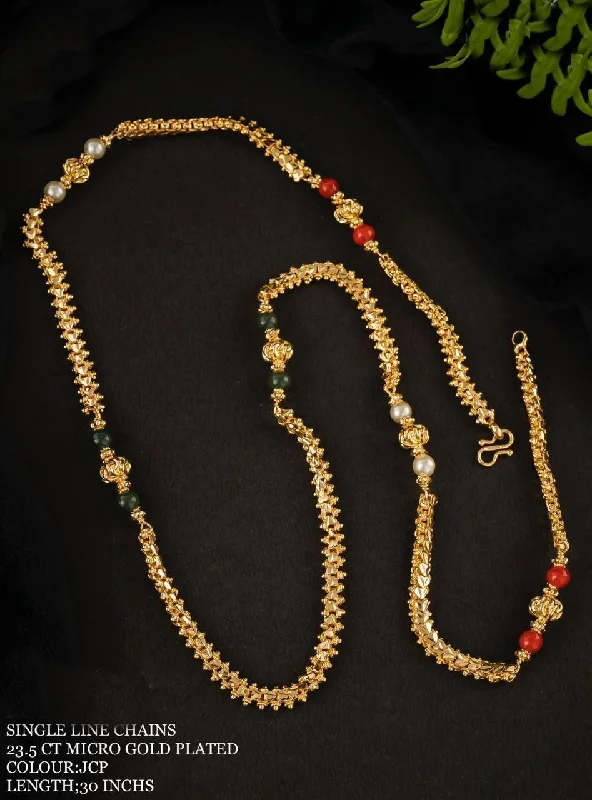 Buy More, Save More On Stunning Jewelry Pieces 23.5 kt gold plated Guaranteed beads chain 30 INCHES Buy More, Save More On Stunning Jewelry Pieces 23.5 kt gold plated Guaranteed beads chain 30 INCHES