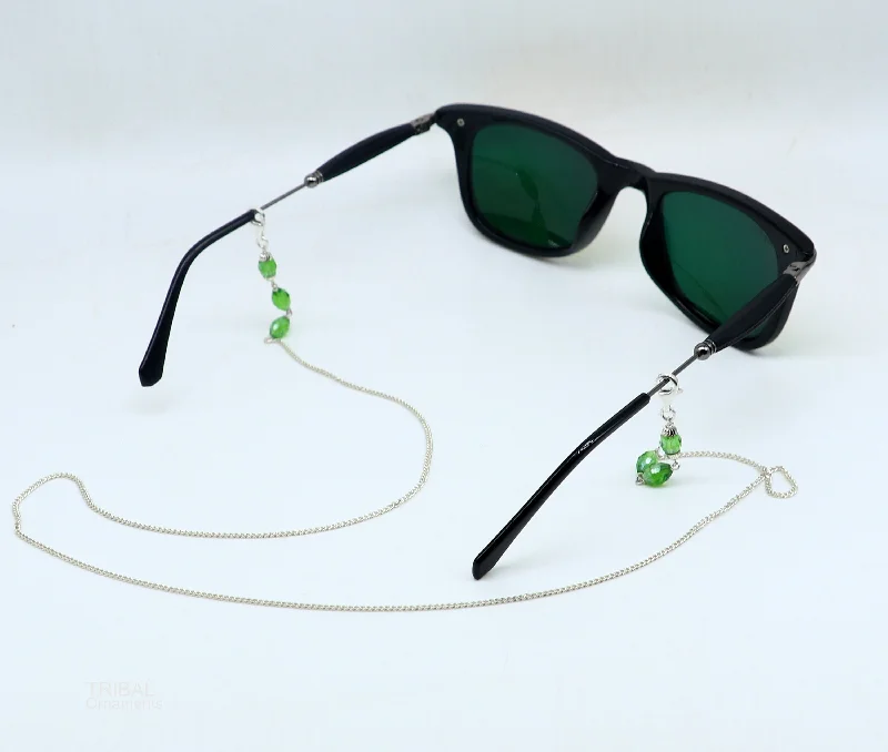 Dainty Floral Jewelry For Feminine Elegance 25" long Sterling silver Face Mask Chain ,Eyeglass Glasses Chains, cuban link chain Women Stylish Sunglass Eyeglass Cord mask chain ch138 Dainty Floral Jewelry For Feminine Elegance 25" long Sterling silver Face Mask Chain ,Eyeglass Glasses Chains, cuban link chain Women Stylish Sunglass Eyeglass Cord mask chain ch138