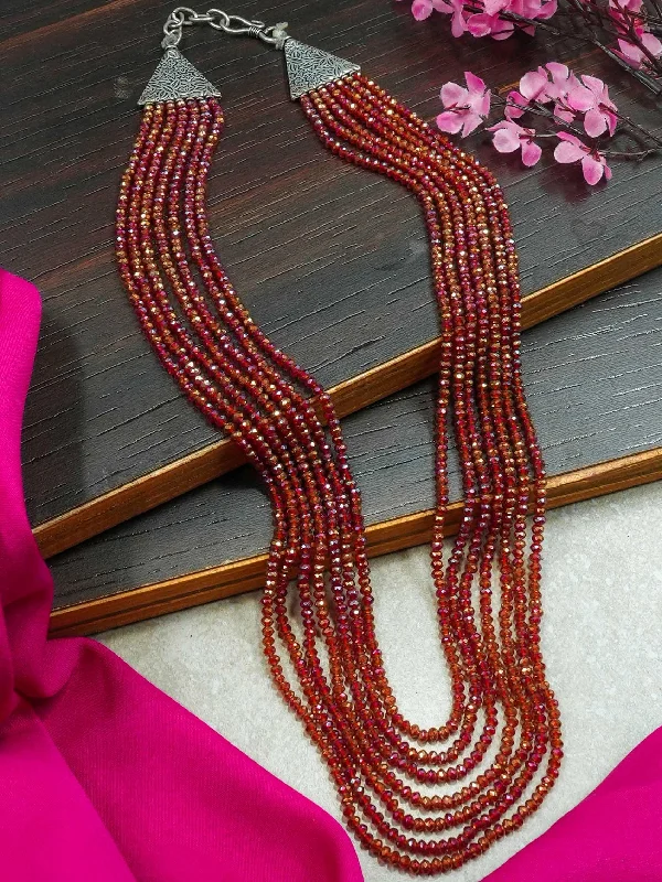 Personalized Jewelry Sale – Meaningful Gifts At Great Prices 5 layered Maroon crystals Mala Personalized Jewelry Sale – Meaningful Gifts At Great Prices 5 layered Maroon crystals Mala