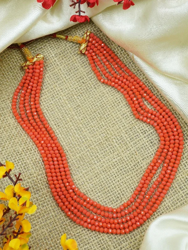 Gorgeous Jewelry, Limited-Time Savings 5 Layered Orange Hydro crystal Beads Mala 10522N Gorgeous Jewelry, Limited-Time Savings 5 Layered Orange Hydro crystal Beads Mala 10522N
