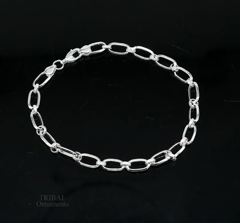 Once-A-Year Jewelry Sale – Grab Your Favorites Now 8" girl's bracelet 925 sterling silver handmade new fancy stylish solid chain bracelet, stylish bracelet gifting elegant jewelry nsbr522 Once-A-Year Jewelry Sale – Grab Your Favorites Now 8" girl's bracelet 925 sterling silver handmade new fancy stylish solid chain bracelet, stylish bracelet gifting elegant jewelry nsbr522