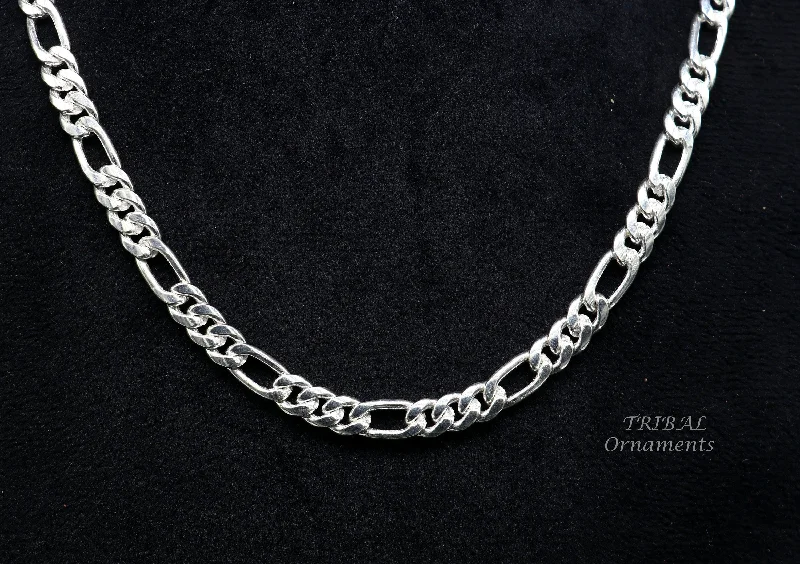 Luxury Jewelry Clearance – Shop Premium Styles Now 925 sterling silver 20 inches long 4mm handmade amazing figaro chain necklace excellent gifting jewelry from Rajasthan india ch174 Luxury Jewelry Clearance – Shop Premium Styles Now 925 sterling silver 20 inches long 4mm handmade amazing figaro chain necklace excellent gifting jewelry from Rajasthan india ch174