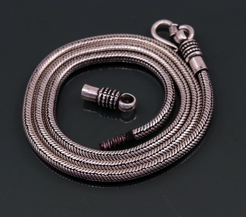 Limited-Time Jewelry Discounts – Shine Without The Splurge 925 sterling silver 24" handmade snake chain screw chain pendant chain excellent oxidized silver necklace vintage design tribal jewelry ch67 Limited-Time Jewelry Discounts – Shine Without The Splurge 925 sterling silver 24" handmade snake chain screw chain pendant chain excellent oxidized silver necklace vintage design tribal jewelry ch67