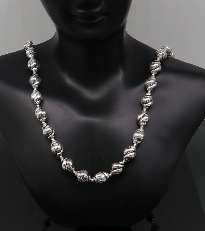 Shop Handcrafted Jewelry At Special Promotional Rates 925 sterling silver customized vintage design beaded necklace, trendy stylish gorgeous wedding brides jewelry, best choker necklace nec137 Shop Handcrafted Jewelry At Special Promotional Rates 925 sterling silver customized vintage design beaded necklace, trendy stylish gorgeous wedding brides jewelry, best choker necklace nec137