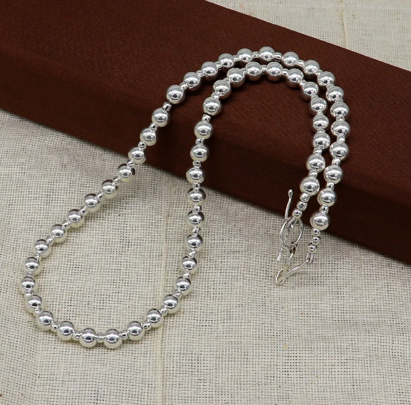 Grab Your Favorite Jewelry At The Lowest Prices 925 sterling silver fabulous plain shiny beaded necklace, modern trendy stylish fancy wedding brides jewelry, best choker necklace nec137 Grab Your Favorite Jewelry At The Lowest Prices 925 sterling silver fabulous plain shiny beaded necklace, modern trendy stylish fancy wedding brides jewelry, best choker necklace nec137