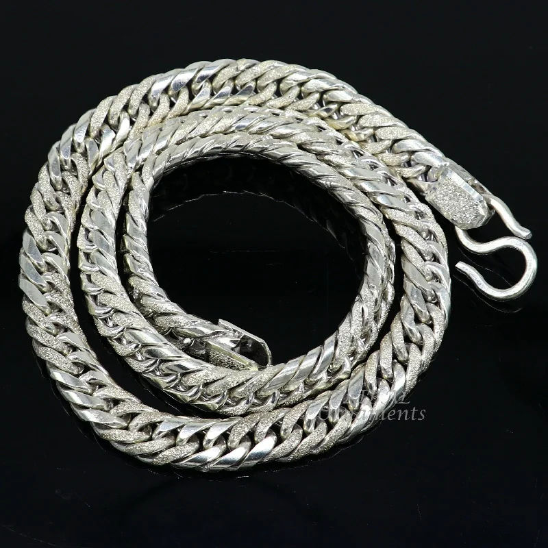 Unique Jewelry For Less – Shop The Sale Now 925 sterling silver handmade vintage design Custom Cuban curb link chain, solid heavy necklace chain for boy's men's gifting jewelry ch163 Unique Jewelry For Less – Shop The Sale Now 925 sterling silver handmade vintage design Custom Cuban curb link chain, solid heavy necklace chain for boy's men's gifting jewelry ch163