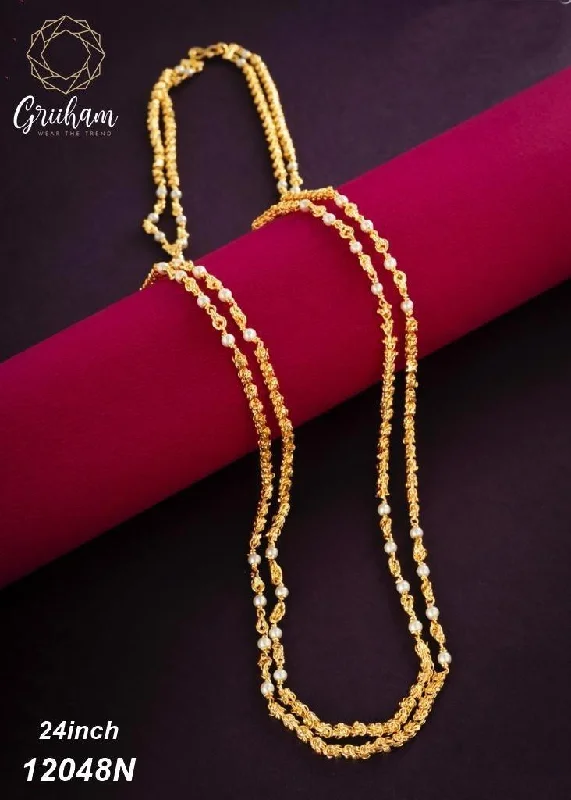 Elegant Designs, Unbeatable Discounts – Shop Jewelry Now 1 gm Micro gold plated 2 Line designer 24 inches Chain 12048N Elegant Designs, Unbeatable Discounts – Shop Jewelry Now 1 gm Micro gold plated 2 Line designer 24 inches Chain 12048N