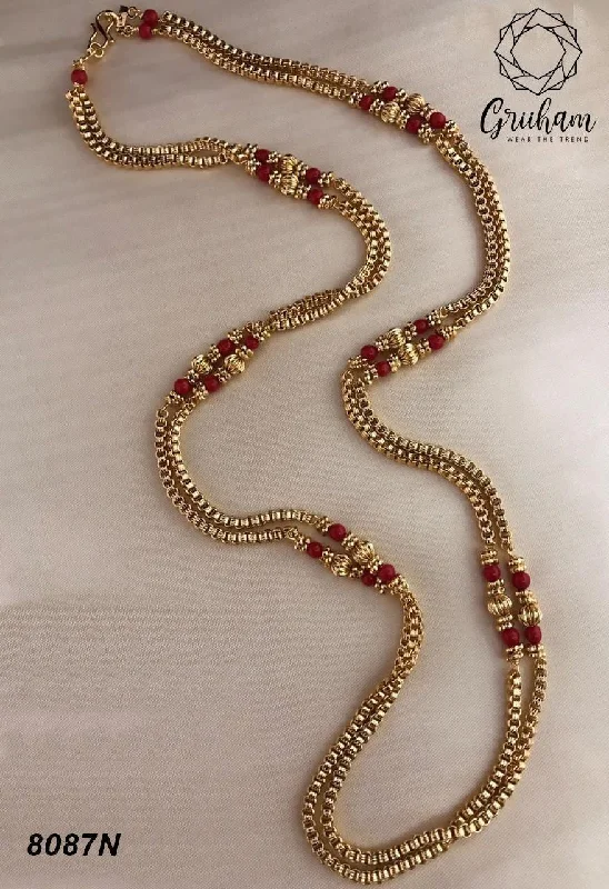 Buy More, Save More On Stunning Jewelry Pieces Microgold Plated Coral Mangalya Chain Buy More, Save More On Stunning Jewelry Pieces Microgold Plated Coral Mangalya Chain