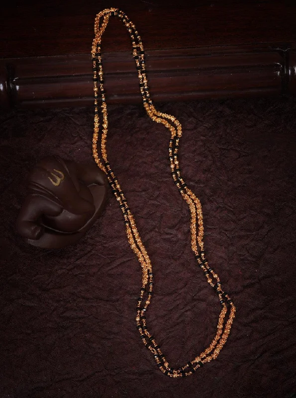 Shop Dazzling Jewelry At The Best Prices 1 gm Microgold plating Black bead Mangalya chain 30 inches 8600n Shop Dazzling Jewelry At The Best Prices 1 gm Microgold plating Black bead Mangalya chain 30 inches 8600n