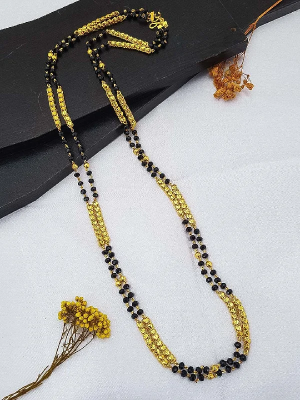 Modern Jewelry At Exclusive Discounts – Shop Today Microgold Plated Black Beed Chains Mangalsutra Modern Jewelry At Exclusive Discounts – Shop Today Microgold Plated Black Beed Chains Mangalsutra