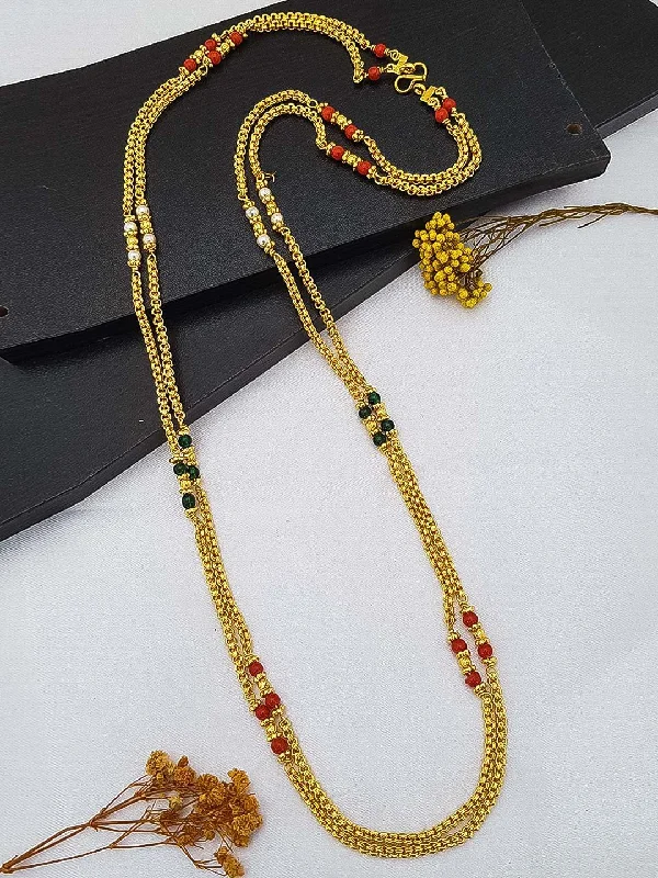 Discounted Luxury Jewelry – Shine Without The Splurge 1 gm Microgold plating JCP beads chain 30 inches 17357N Discounted Luxury Jewelry – Shine Without The Splurge 1 gm Microgold plating JCP beads chain 30 inches 17357N