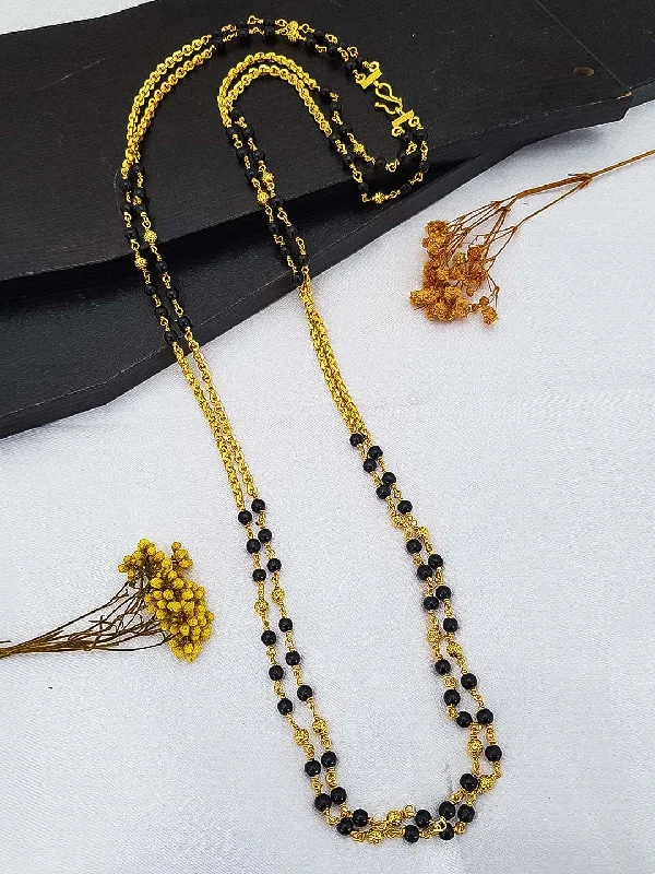 Huge Savings On Premium Jewelry Styles Microgold Plated Black Beed Chains Mangalsutra Huge Savings On Premium Jewelry Styles Microgold Plated Black Beed Chains Mangalsutra